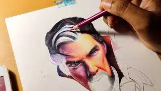 Hair progress part of Doctor strange drawing.@marvel @marvelin