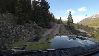 Water crossing along the South Fork of Mineral Creek dispersed camping area.