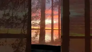 A beautiful sunset/sunrise❤️ Finnish summer 😎 #mets&auml;kk&ouml; #sunset #sunrise #visitfinland #tentsile