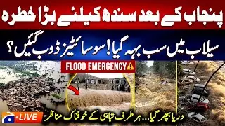 🔴Live Floods Update 𝗦𝗶𝗻𝗱𝗵 𝗼𝗻 𝗛𝗶𝗴𝗵 𝗙𝗹𝗼𝗼𝗱 𝗔𝗹𝗲𝗿𝘁 | Emergency Declared Across Districts | Geo News