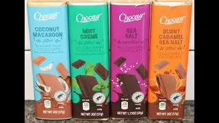 Choceur (ALDI) Candy Bars: Coconut Macaroon, Mint Cr&egrave;me, Sea Salt & Burnt Caramel Sea Salt Review
