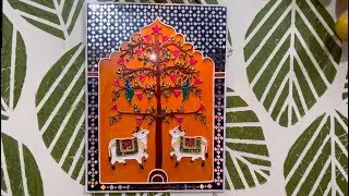 💫 Divine Art Work | Kamdhenu Cow with Kalpavriksha Tree Design #CreativeArt #DivineDesign