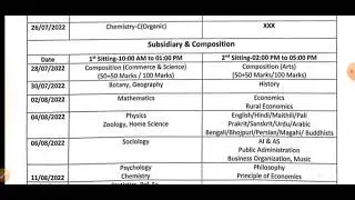 Patliputra University Part-1 Exam Datesheet|| #patliputrauniversity #ppu #patnauniversity #semester