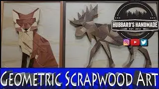 Geometric Animal Art from Scrap Wood // DIY // Wall Art // How-to