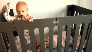 The adorable brother and sister, David and Naomi, started their day early when David woke up and gen