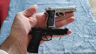 Alloy Empire Beretta M92F 1:2.05 Scale Full Metal - Silver & Black