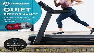 Horizon Fitness T101 Folding Treadmill with Incline for Running and Walking with Bluetooth Connecti