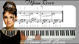 Moon River ( Лунная река) - Одри Хепберн  Туториал для фортепиано