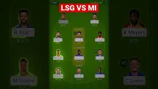 LSG Vs MI dream 11 Predicted Team #dream11 #dream11prediction #youtubeshorts #2crore