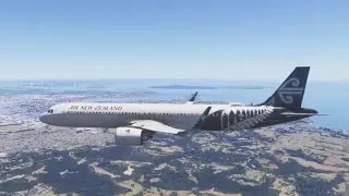 Air New Zealand land in Auckland