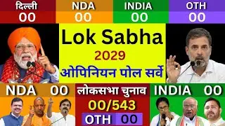 lok sabha opinion poll 2029 | Narendra Modi | Rahul Gandhi | BJP | INDIA vs NDA | 2024 election