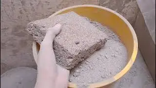 Dust volcano 🌋🌪️sand cement texture slabs Dry crumbling 💨😴#satisfying #potteryclay 
