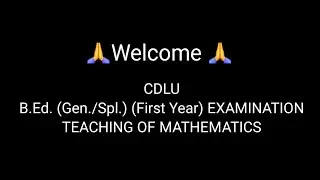 B.Ed. 1st Year Question Paper 2025 | Teaching of Mathematics | University Exam | Topper Study