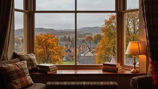 Cozy Autumn Rain by the Window 🍁 Relaxing Fall Ambience for Reading & Study