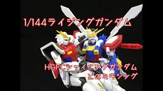 1/144ライジングガンダム　HGFCシャイニングとのミキシング