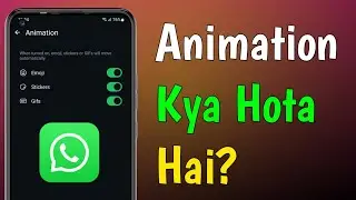 WhatsApp Animation Settings Kya Hai | On Ya Off Kare | Whatsapp Accessibility 