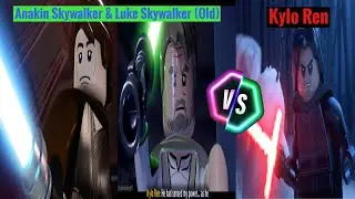 Lego Star Wars: TSS - Anakin Skywalker & Luke Skywalker (Old) Vs Kylo Ren