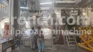 Automatic turn up tail threading, change jumbo roll and reel spool successfully