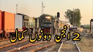 Fastest Train actions of two different locomotives | karakrom express & Pakistan Express 😍❤️