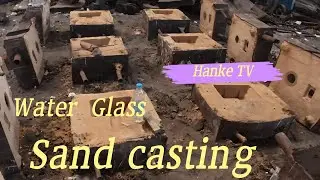 Sand casting of water glass  #casting #sandcasting #waterglass