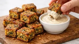 These baked lentil cubes are my favorite high-protein snack!