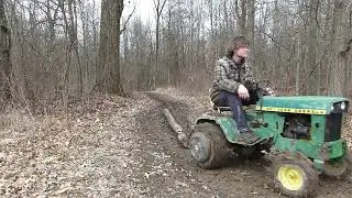 Log Dragging with the 1971 140 and the 1978 Parts yard rescue 312