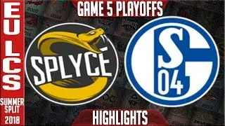 SPY vs S04 Highlights Game 5 | EU LCS Playoffs Quarter-Final Summer 2018 | Splyce vs FC Schalke 04