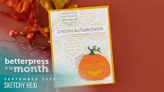 Spellbinders September 2025 BetterPress Plate of the Month – Sketchy Hexi
