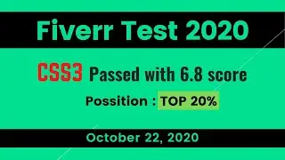 Fiverr Skill Test CSS3, October 22 2020 || 100% Passed with Top 20% Rating