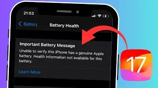 Solved✅: Important Battery Message iPhone | Unable To Verify This iPhone Has a Genuine Apple Battery