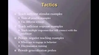 PSYC 505 12 generalization and maintenance