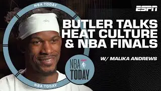 Jimmy Butler&rsquo;s convo with Malika Andrews before the 2023 NBA Finals | NBA Today