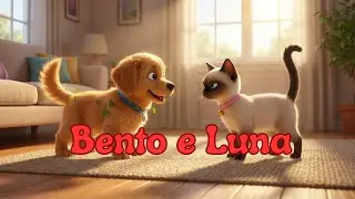 Bento e Luna: uma amizade encantadora (Animação 3D Estilo Pixar)