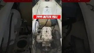 Pulling the motor out of a 1999 seadoo gs #jetski #1999 #seadoo #bombardier #engine #mechanic
