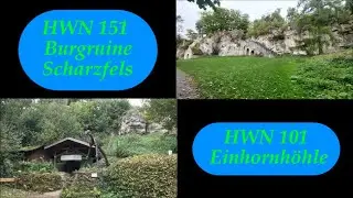 Einhornhöhle HWN 101,Burgruine Scharzfels HWN 151