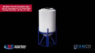 3D-200 Gallon Tamco&reg; Cone Bottom Tank & 2