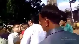 Purulia D.M. Alokesh Prasad got heated argument from UNION MINISTER Babul Supriyo : LIVE  VIDEO