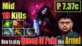 Blink all map Armel Queen of Pain Mid 19 Kills  #dota2 #gameplay4k #patch737c
