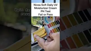 Nivea soft daily uv light moisturizer cream ph test #nivea #niveacreme #niveacream #shortsfeed #skin