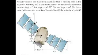 Velocity sensors are placed on a satellite that is moving only in the plane. Knowing that at the i