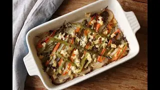 Patatas con verduras y tofu al horno | Recetas veganas