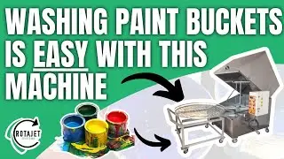 Top loading spray washer | paint bucket recycling at Rotajet Systems #recyling