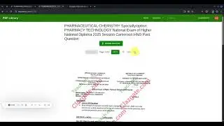 How to Download PHARMACEUTICAL CHEMISTRY PHARMACY TECHNOLOGY   HND  2025 Cameroon - Past Question