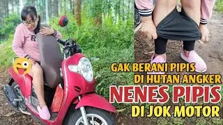 Lucu sekali.. Berangkat senam Nenes pipis di jok motor lantaran kebelet di jalan angker