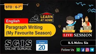 SGIS | STD 6-7th English | paragraph writing (