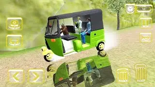 Top Uphill Green Tuk Tuk Auto Rickshaw Driving Game || Auto Rickshaw Taxi - Amazing Gameplay