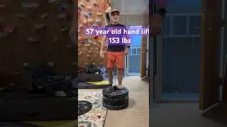 57 year old hand lifts 153lbs!!!! #boulderingat57 #training #veganstrong #bouldering