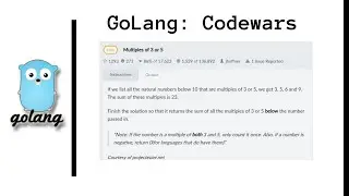 Golang: Codewars Multiples of 3 or 5