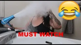 Blow Dryer Powder Prank on Girlfirend ( SHE COULDNT BREATH )