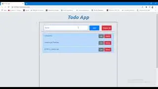To do app using HTML, CSS and javaScript